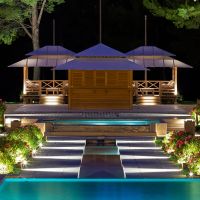 Landscape Lighting Installation With Focal Points By Simple AV of Austin.